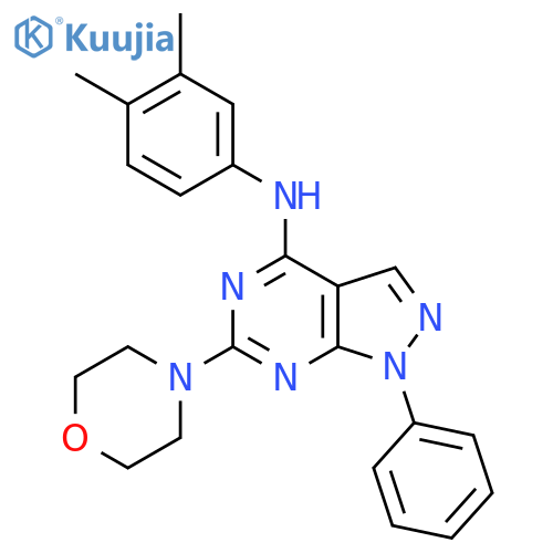 N-(3,4-dimethylphenyl)-6-(morpholin-4-yl)-1-phenyl-1H-pyrazolo3,4-dpyrimidin-4-amine structure