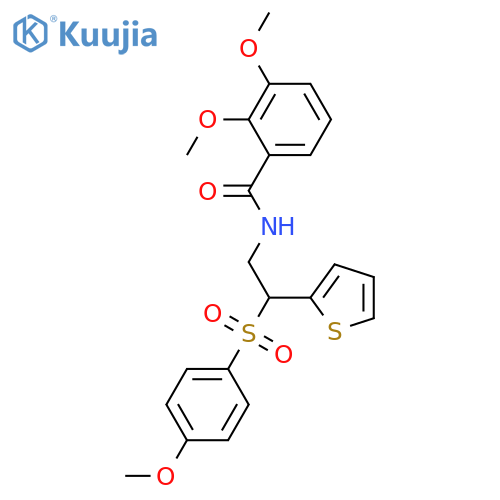 2,3-dimethoxy-N-2-(4-methoxybenzenesulfonyl)-2-(thiophen-2-yl)ethylbenzamide structure