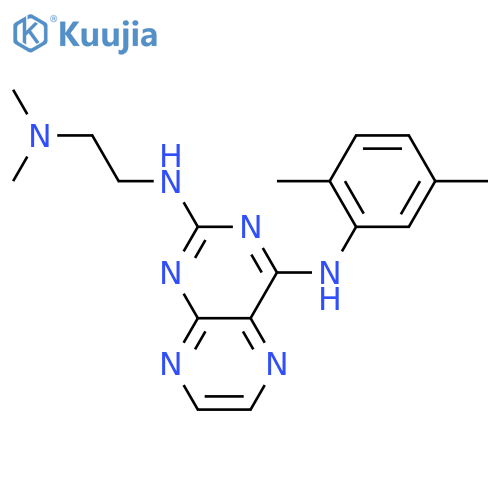 N2-2-(dimethylamino)ethyl-N4-(2,5-dimethylphenyl)pteridine-2,4-diamine structure