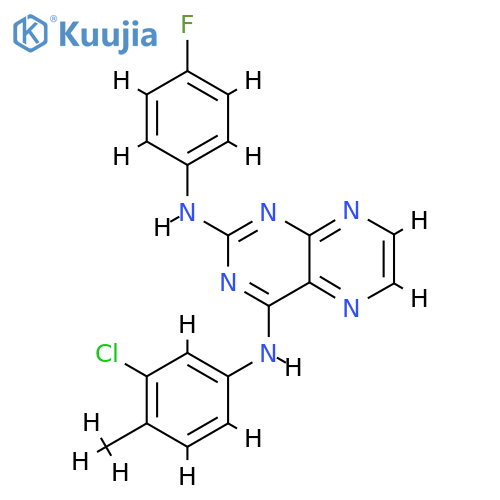 N4-(3-chloro-4-methylphenyl)-N2-(4-fluorophenyl)pteridine-2,4-diamine structure
