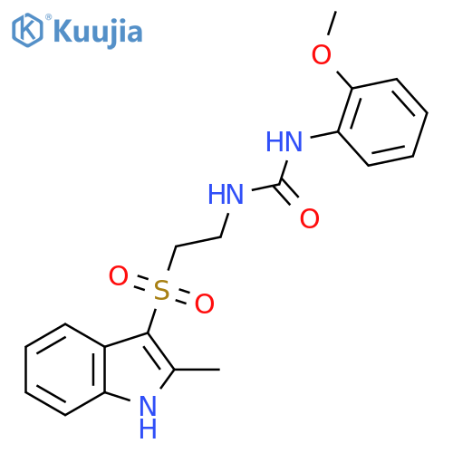 1-(2-methoxyphenyl)-3-{2-(2-methyl-1H-indol-3-yl)sulfonylethyl}urea structure