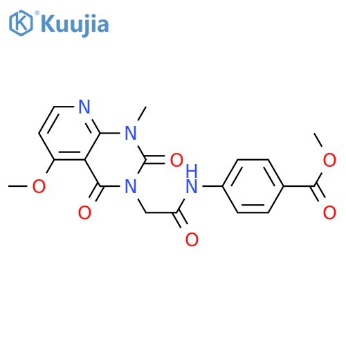 methyl 4-(2-{5-methoxy-1-methyl-2,4-dioxo-1H,2H,3H,4H-pyrido2,3-dpyrimidin-3-yl}acetamido)benzoate structure