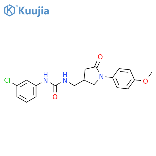 1-(3-chlorophenyl)-3-{1-(4-methoxyphenyl)-5-oxopyrrolidin-3-ylmethyl}urea structure