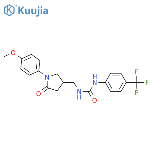 3-{1-(4-methoxyphenyl)-5-oxopyrrolidin-3-ylmethyl}-1-4-(trifluoromethyl)phenylurea structure