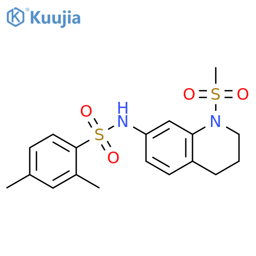 N-(1-methanesulfonyl-1,2,3,4-tetrahydroquinolin-7-yl)-2,4-dimethylbenzene-1-sulfonamide structure