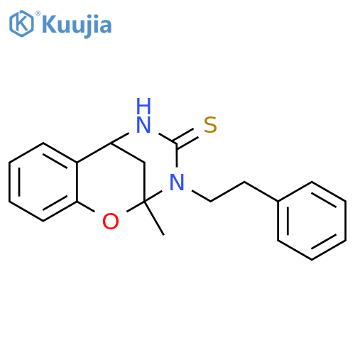 9-methyl-10-(2-phenylethyl)-8-oxa-10,12-diazatricyclo7.3.1.0^{2,7}trideca-2,4,6-triene-11-thione structure