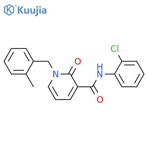 N-(2-chlorophenyl)-1-(2-methylphenyl)methyl-2-oxo-1,2-dihydropyridine-3-carboxamide structure