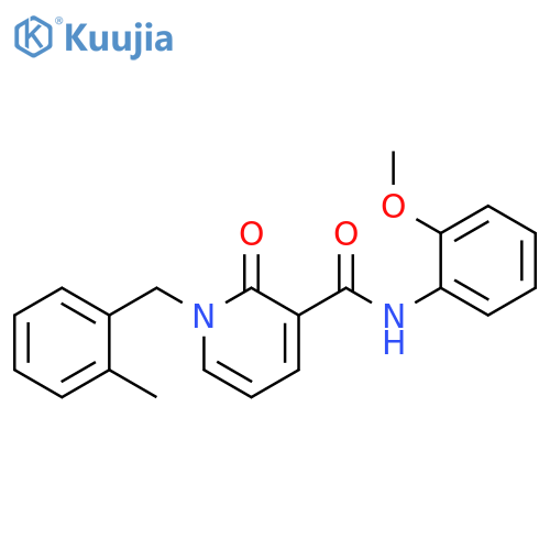 N-(2-methoxyphenyl)-1-(2-methylphenyl)methyl-2-oxo-1,2-dihydropyridine-3-carboxamide structure