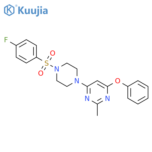 4-4-(4-fluorobenzenesulfonyl)piperazin-1-yl-2-methyl-6-phenoxypyrimidine structure