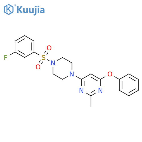 4-4-(3-fluorobenzenesulfonyl)piperazin-1-yl-2-methyl-6-phenoxypyrimidine structure