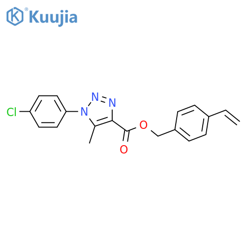 (4-ethenylphenyl)methyl 1-(4-chlorophenyl)-5-methyl-1H-1,2,3-triazole-4-carboxylate structure