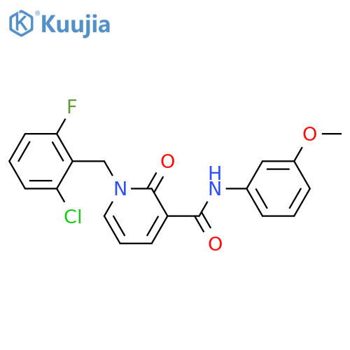 1-(2-chloro-6-fluorophenyl)methyl-N-(3-methoxyphenyl)-2-oxo-1,2-dihydropyridine-3-carboxamide structure