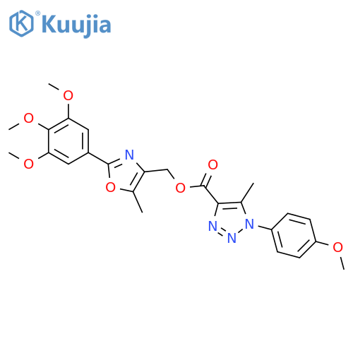 5-methyl-2-(3,4,5-trimethoxyphenyl)-1,3-oxazol-4-ylmethyl 1-(4-methoxyphenyl)-5-methyl-1H-1,2,3-triazole-4-carboxylate structure