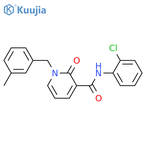 N-(2-chlorophenyl)-1-(3-methylphenyl)methyl-2-oxo-1,2-dihydropyridine-3-carboxamide structure