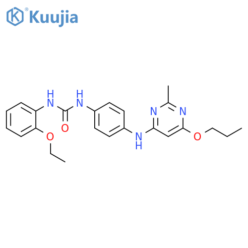 3-(2-ethoxyphenyl)-1-{4-(2-methyl-6-propoxypyrimidin-4-yl)aminophenyl}urea structure