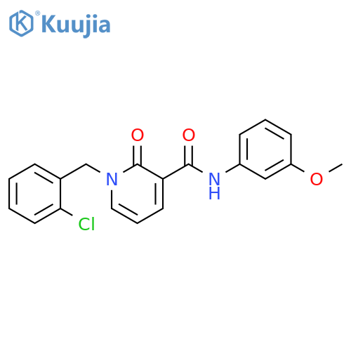 1-(2-chlorophenyl)methyl-N-(3-methoxyphenyl)-2-oxo-1,2-dihydropyridine-3-carboxamide structure