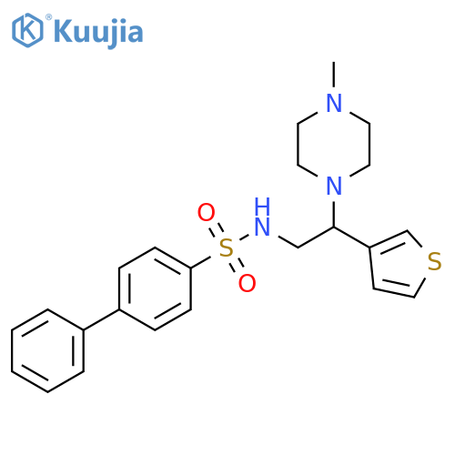 N-2-(4-methylpiperazin-1-yl)-2-(thiophen-3-yl)ethyl-1,1'-biphenyl-4-sulfonamide structure