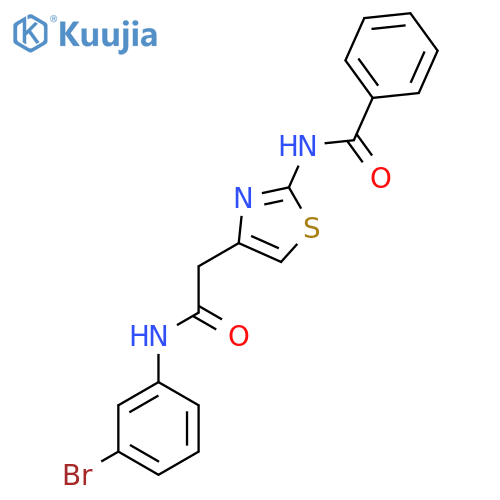 N-(4-{(3-bromophenyl)carbamoylmethyl}-1,3-thiazol-2-yl)benzamide structure