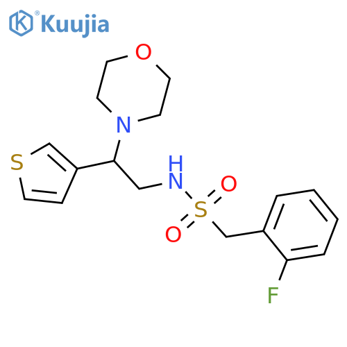 1-(2-fluorophenyl)-N-2-(morpholin-4-yl)-2-(thiophen-3-yl)ethylmethanesulfonamide structure