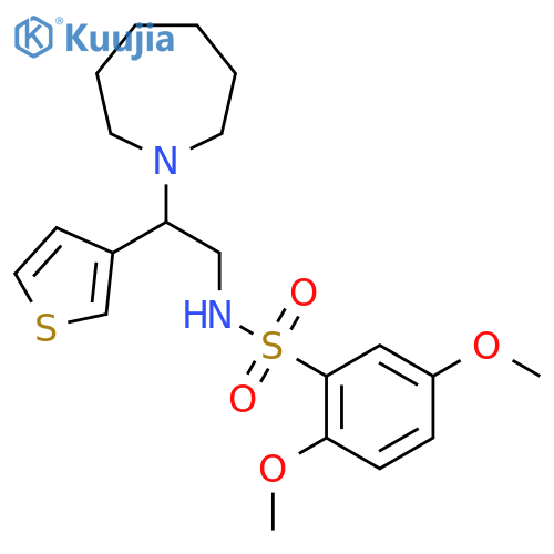 N-2-(azepan-1-yl)-2-(thiophen-3-yl)ethyl-2,5-dimethoxybenzene-1-sulfonamide structure