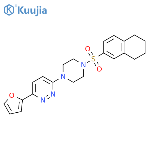 3-(furan-2-yl)-6-4-(5,6,7,8-tetrahydronaphthalene-2-sulfonyl)piperazin-1-ylpyridazine structure