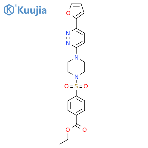 ethyl 4-({4-6-(furan-2-yl)pyridazin-3-ylpiperazin-1-yl}sulfonyl)benzoate structure