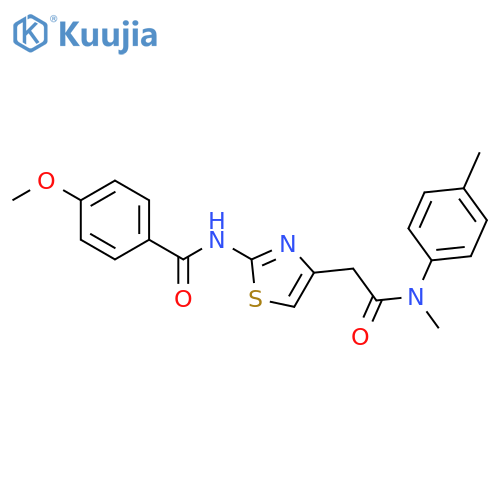4-methoxy-N-4-({(4-methylphenyl)methylcarbamoyl}methyl)-1,3-thiazol-2-ylbenzamide structure
