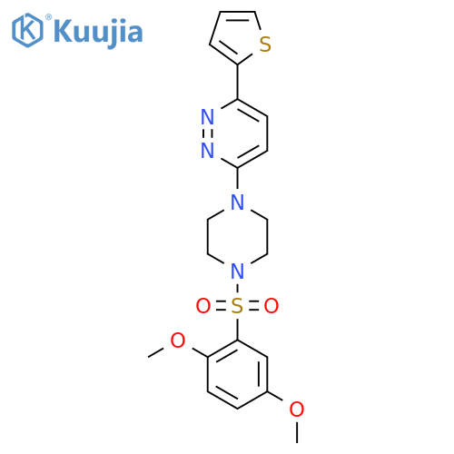 3-4-(2,5-dimethoxybenzenesulfonyl)piperazin-1-yl-6-(thiophen-2-yl)pyridazine structure