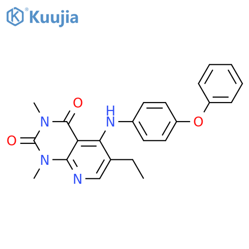 6-ethyl-1,3-dimethyl-5-(4-phenoxyphenyl)amino-1H,2H,3H,4H-pyrido2,3-dpyrimidine-2,4-dione structure