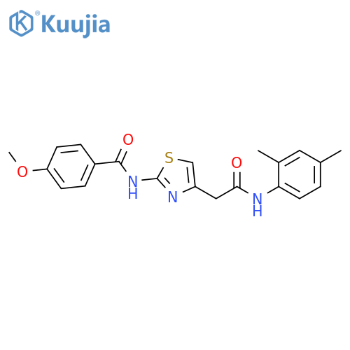 N-(4-{(2,4-dimethylphenyl)carbamoylmethyl}-1,3-thiazol-2-yl)-4-methoxybenzamide structure