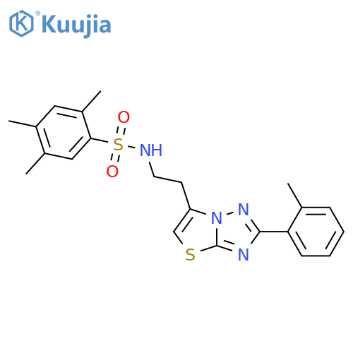 2,4,5-trimethyl-N-{2-2-(2-methylphenyl)-1,2,4triazolo3,2-b1,3thiazol-6-ylethyl}benzene-1-sulfonamide structure