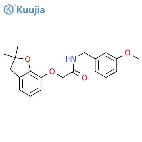 2-(2,2-dimethyl-2,3-dihydro-1-benzofuran-7-yl)oxy-N-(3-methoxyphenyl)methylacetamide structure