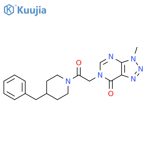 6-2-(4-benzylpiperidin-1-yl)-2-oxoethyl-3-methyl-3H,6H,7H-1,2,3triazolo4,5-dpyrimidin-7-one structure