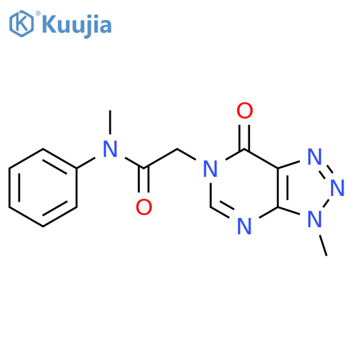 N-methyl-2-{3-methyl-7-oxo-3H,6H,7H-1,2,3triazolo4,5-dpyrimidin-6-yl}-N-phenylacetamide structure