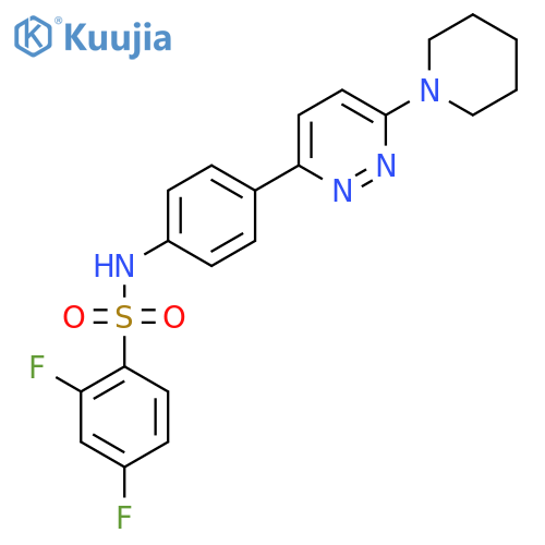 2,4-difluoro-N-{4-6-(piperidin-1-yl)pyridazin-3-ylphenyl}benzene-1-sulfonamide structure