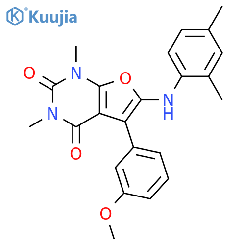 6-(2,4-dimethylphenyl)amino-5-(3-methoxyphenyl)-1,3-dimethyl-1H,2H,3H,4H-furo2,3-dpyrimidine-2,4-dione structure