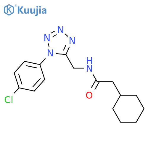 N-{1-(4-chlorophenyl)-1H-1,2,3,4-tetrazol-5-ylmethyl}-2-cyclohexylacetamide structure
