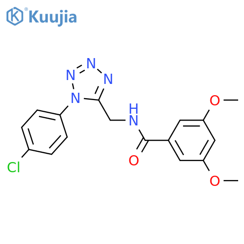 N-{1-(4-chlorophenyl)-1H-1,2,3,4-tetrazol-5-ylmethyl}-3,5-dimethoxybenzamide structure