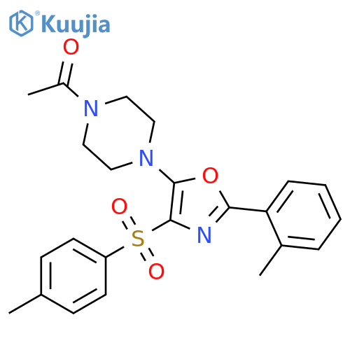 1-{4-4-(4-methylbenzenesulfonyl)-2-(2-methylphenyl)-1,3-oxazol-5-ylpiperazin-1-yl}ethan-1-one structure