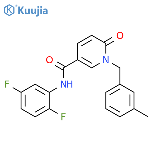 N-(2,5-difluorophenyl)-1-(3-methylphenyl)methyl-6-oxo-1,6-dihydropyridine-3-carboxamide structure