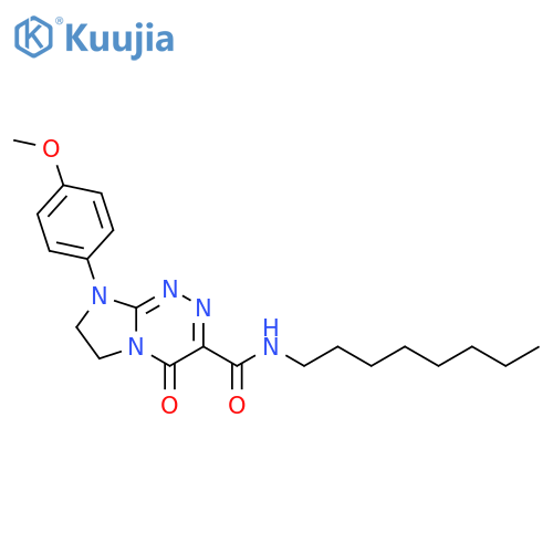 8-(4-methoxyphenyl)-N-octyl-4-oxo-4H,6H,7H,8H-imidazo2,1-c1,2,4triazine-3-carboxamide structure