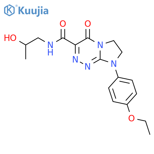 8-(4-ethoxyphenyl)-N-(2-hydroxypropyl)-4-oxo-4H,6H,7H,8H-imidazo2,1-c1,2,4triazine-3-carboxamide structure