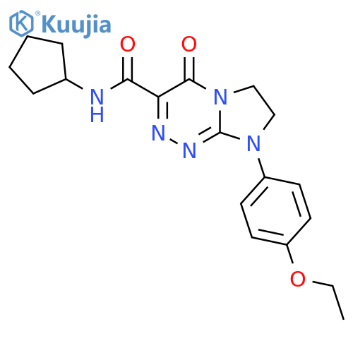 N-cyclopentyl-8-(4-ethoxyphenyl)-4-oxo-4H,6H,7H,8H-imidazo2,1-c1,2,4triazine-3-carboxamide structure