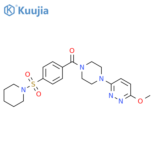 3-methoxy-6-{4-4-(piperidine-1-sulfonyl)benzoylpiperazin-1-yl}pyridazine structure