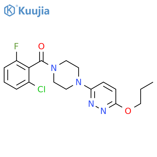 3-4-(2-chloro-6-fluorobenzoyl)piperazin-1-yl-6-propoxypyridazine structure