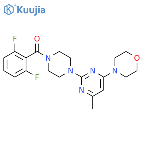 4-{2-4-(2,6-difluorobenzoyl)piperazin-1-yl-6-methylpyrimidin-4-yl}morpholine structure