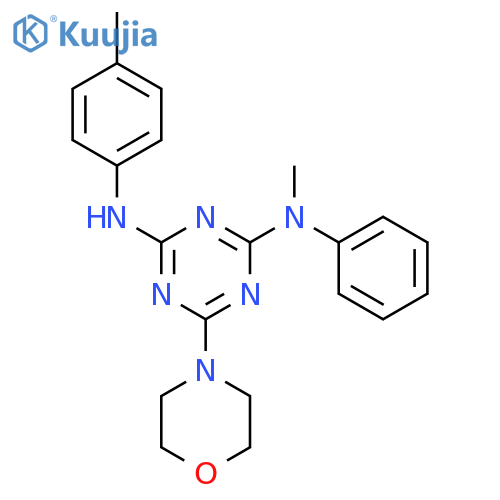 N2-methyl-N4-(4-methylphenyl)-6-(morpholin-4-yl)-N2-phenyl-1,3,5-triazine-2,4-diamine structure