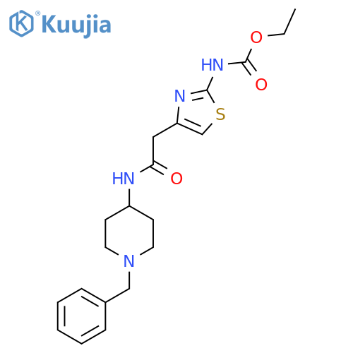 ethyl N-(4-{(1-benzylpiperidin-4-yl)carbamoylmethyl}-1,3-thiazol-2-yl)carbamate structure