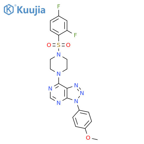1-(2,4-difluorobenzenesulfonyl)-4-3-(4-methoxyphenyl)-3H-1,2,3triazolo4,5-dpyrimidin-7-ylpiperazine structure