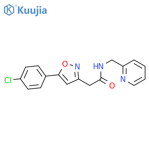 2-5-(4-chlorophenyl)-1,2-oxazol-3-yl-N-(pyridin-2-yl)methylacetamide structure